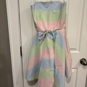 Vineyard Vines Pastel Seersucker Dress
